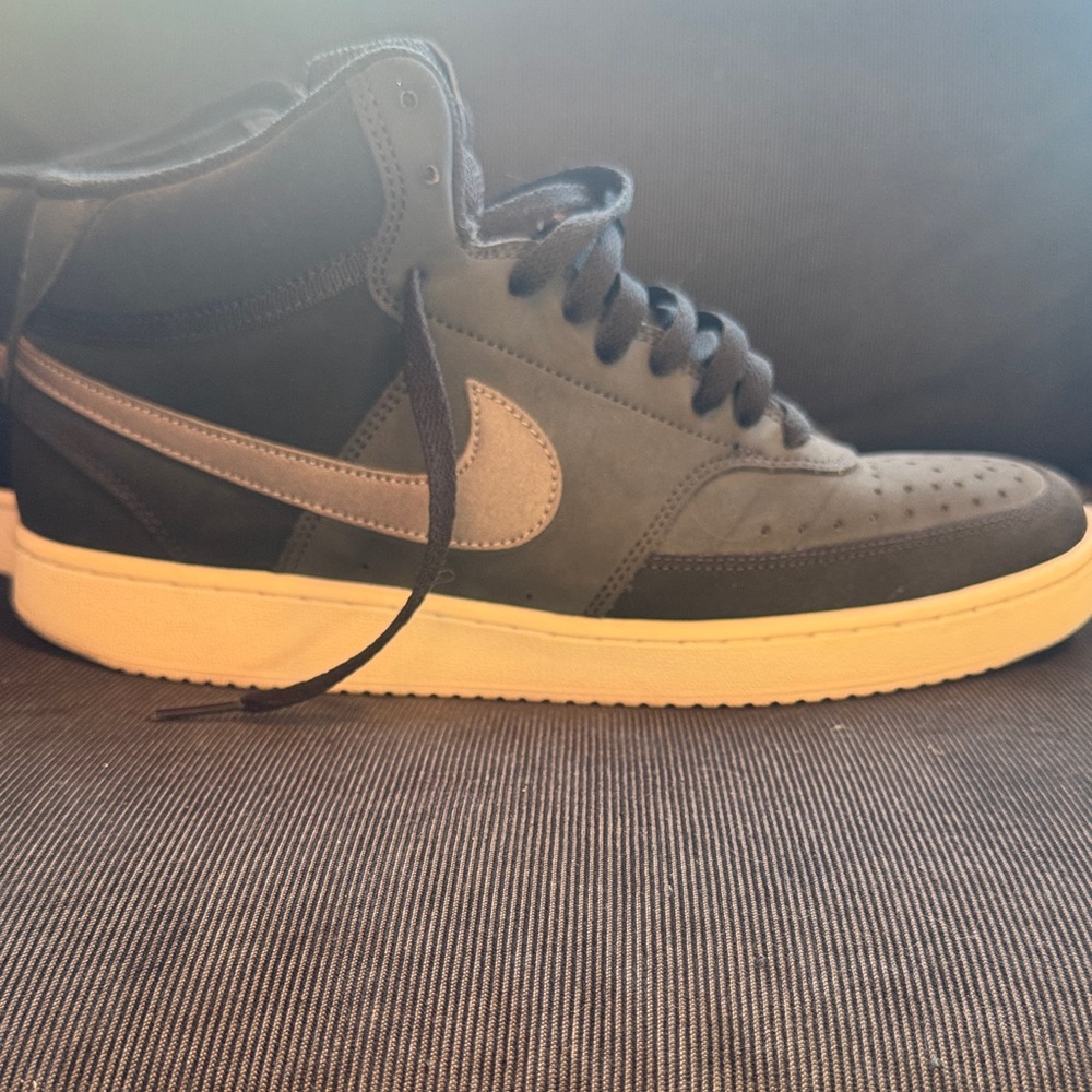 Nike Black and Gray High-Top Sneakers